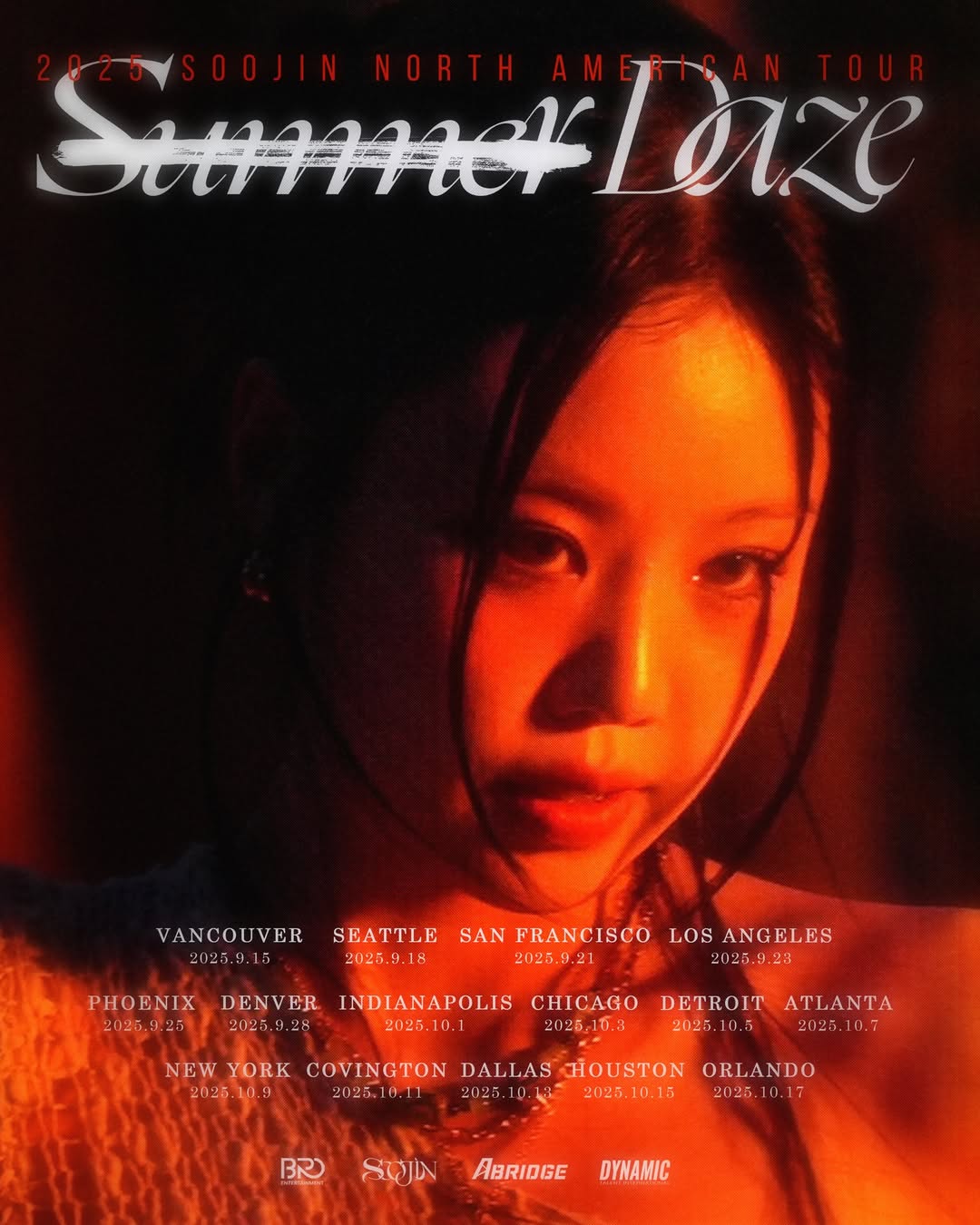SOOJIN Summer Daze Tour Poster 2025